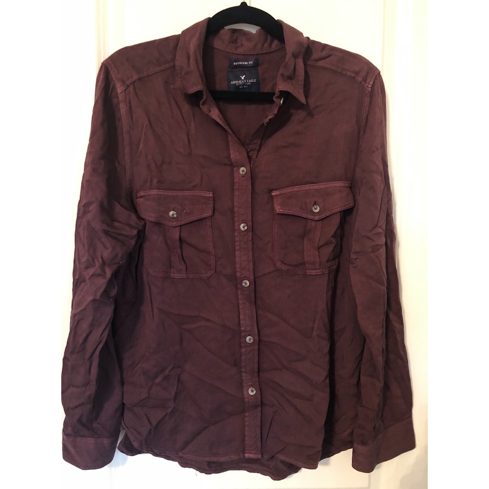 Plum Button Down Shirt